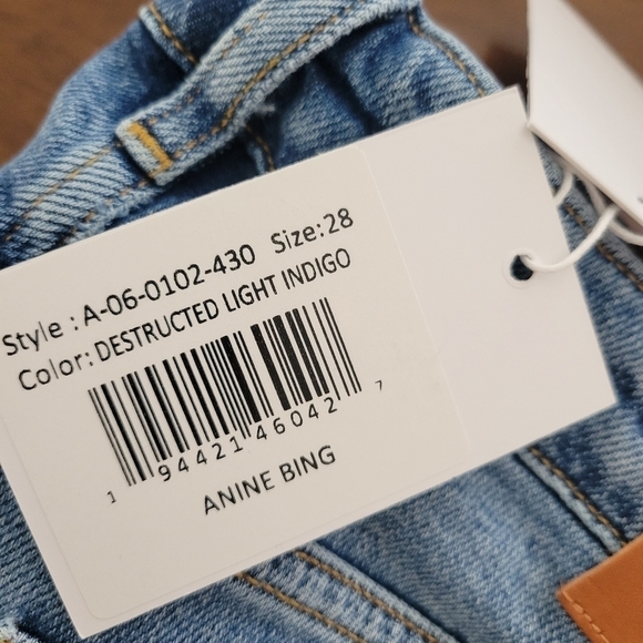 Anine Bing Gabe Mid Rise Ankle Skinny Jeans 28 NWT - Picture 10 of 11